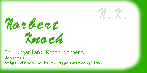 norbert knoch business card